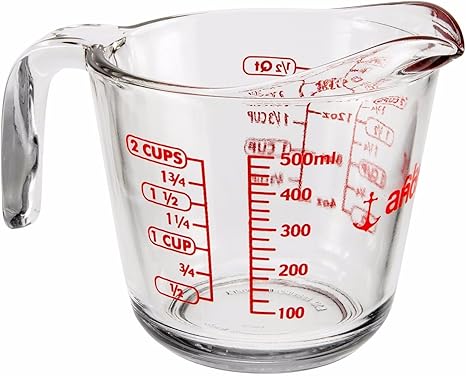 Anchor Hocking 500 Ml Glas Messbecher Mit Pint Cups Messungen Amazon De Kuche Haushalt