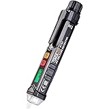 Non-Contact AC Voltage Tester/Voltage Tester Pen with Adjustable Sensitivity, LCD Display, LED Flashlight, Buzzer Alarm, Dual