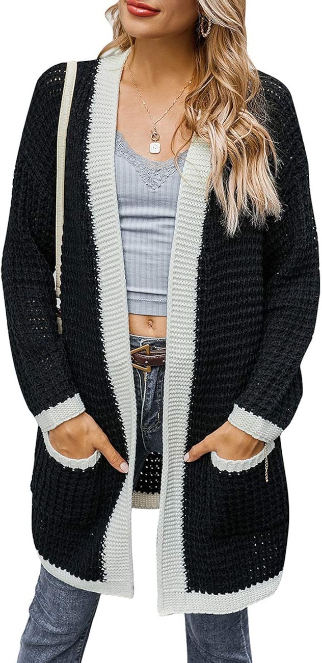 striped cardigan sweater