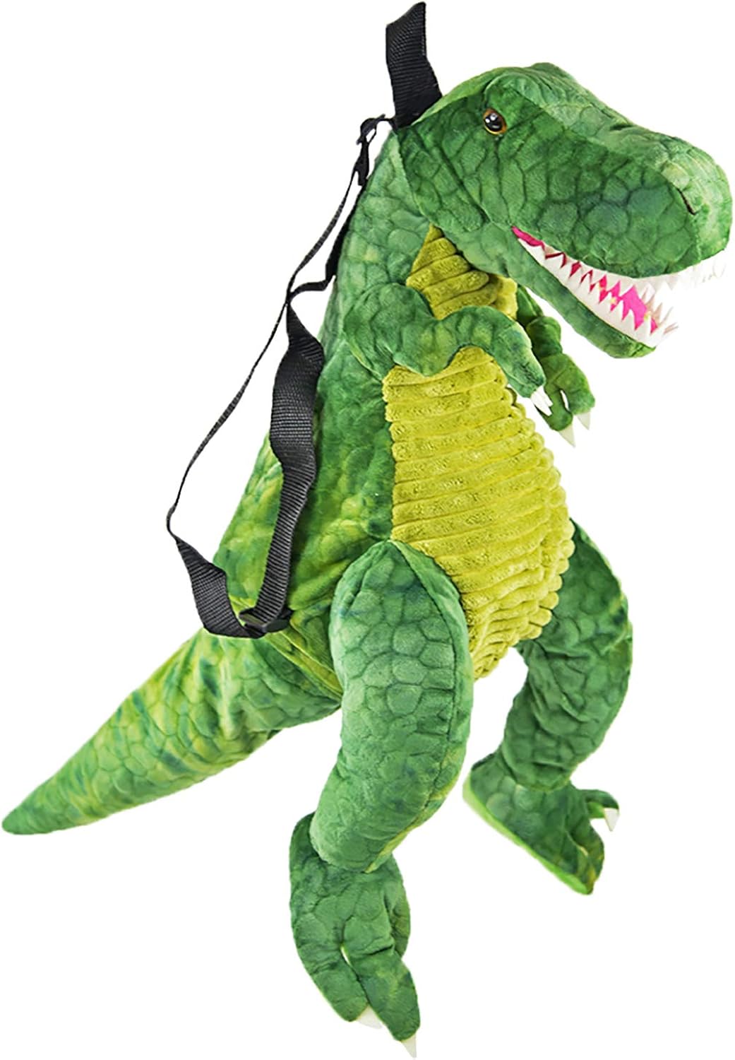 Kögler 85402 Dinosaur Backpack TRex Green Plush Backpack for Children