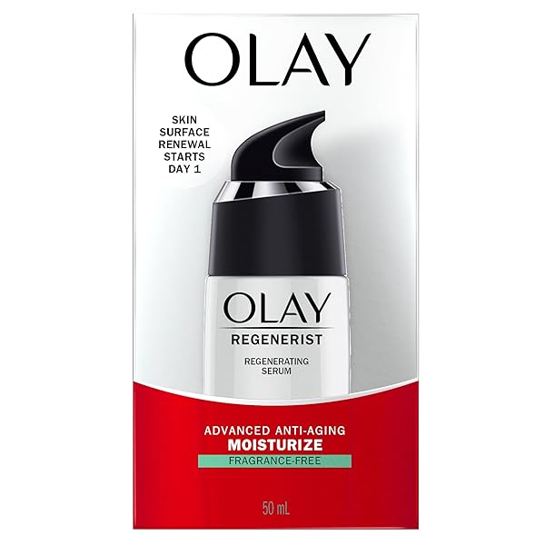 OLAY SERUM, REGENERIST LIGHT GEL FACE MOISTURIZER, FRAGRANCE-FREE – ANTI-AGING, ANTI-WRINKLE, HYDRATING, FIRMING, SMOOTHENING, IMPROVES FINE LINES AND ELASTICITY – AMINO PEPTIDE COMPLEX, 1.7 OZ