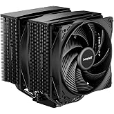 be quiet! Pure Rock Pro 3 Black AMD and Intel Air CPU Cooler, 250W TDP | Double-Tower Compact Cooler, 2 Silent 120mm PWM Fans, 6 High Performance 6mm Heatpipes, High RAM/VRM Cooling Compatibility