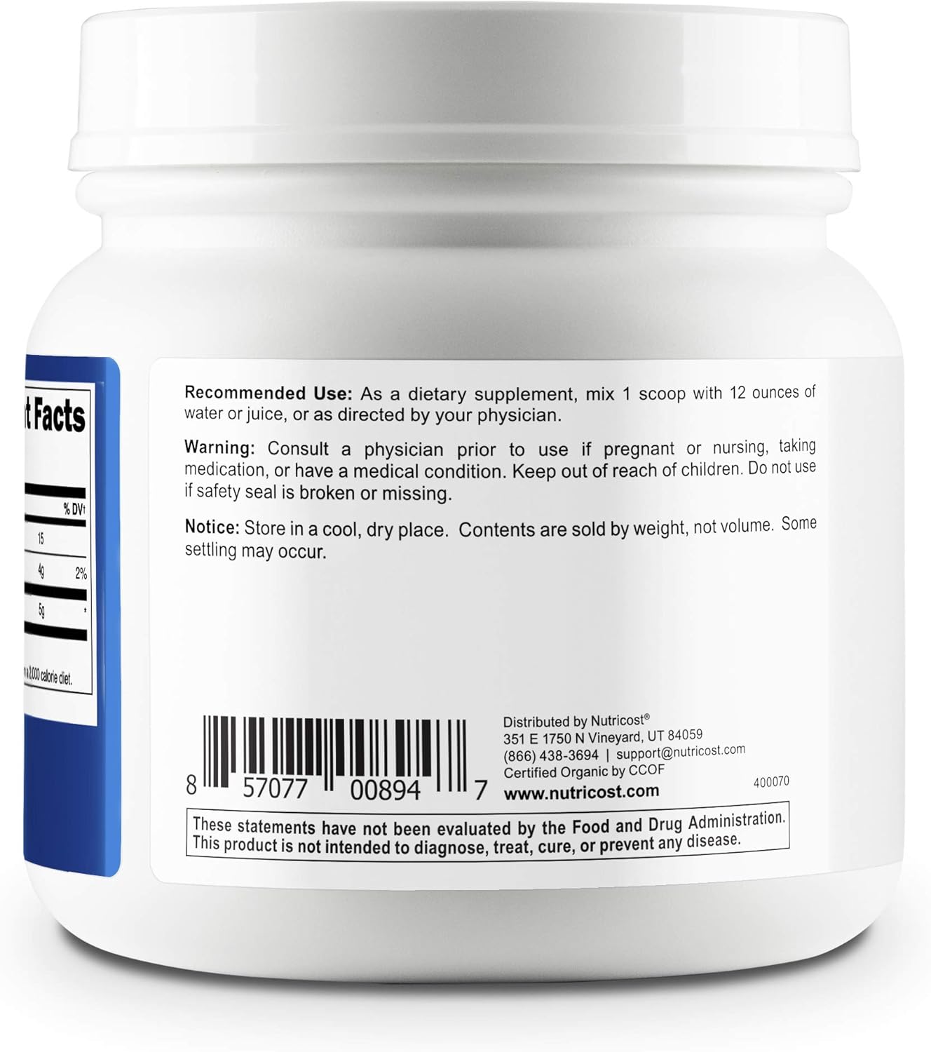 Nutricost Organic Alfalfa Powder 1LB - USDA Certified 100% Organic, Vegan, Non-GMO, Gluten Free: Health & Personal Care