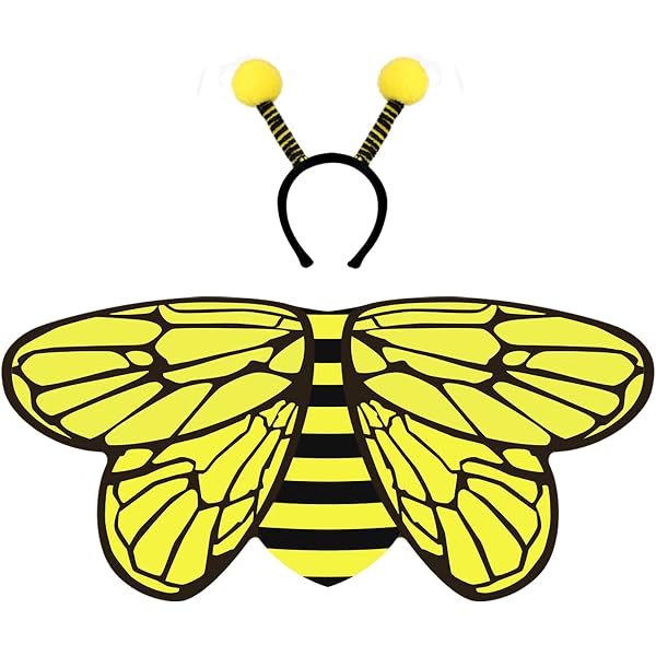 Kids Fairy Ladybug/Bee Wing Costume Set - Includes Wings, Wand, And Headband For Dress-Up