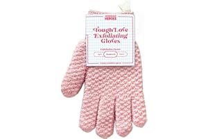 Handmade Heroes Tough Love Exfoliating Gloves – 2pc Reusable Body Scrub Washcloth Mitt for Shower, Bath & Spa, Dead Skin Remover, Ingrown Hair & Self-Tan Exfoliator, Shower Accessories for Smooth Skin