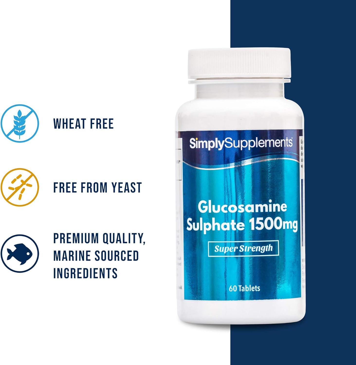 Glucosamine Sulphate 1500mg 2X 60 Tablets 100 Money Back Guarantee