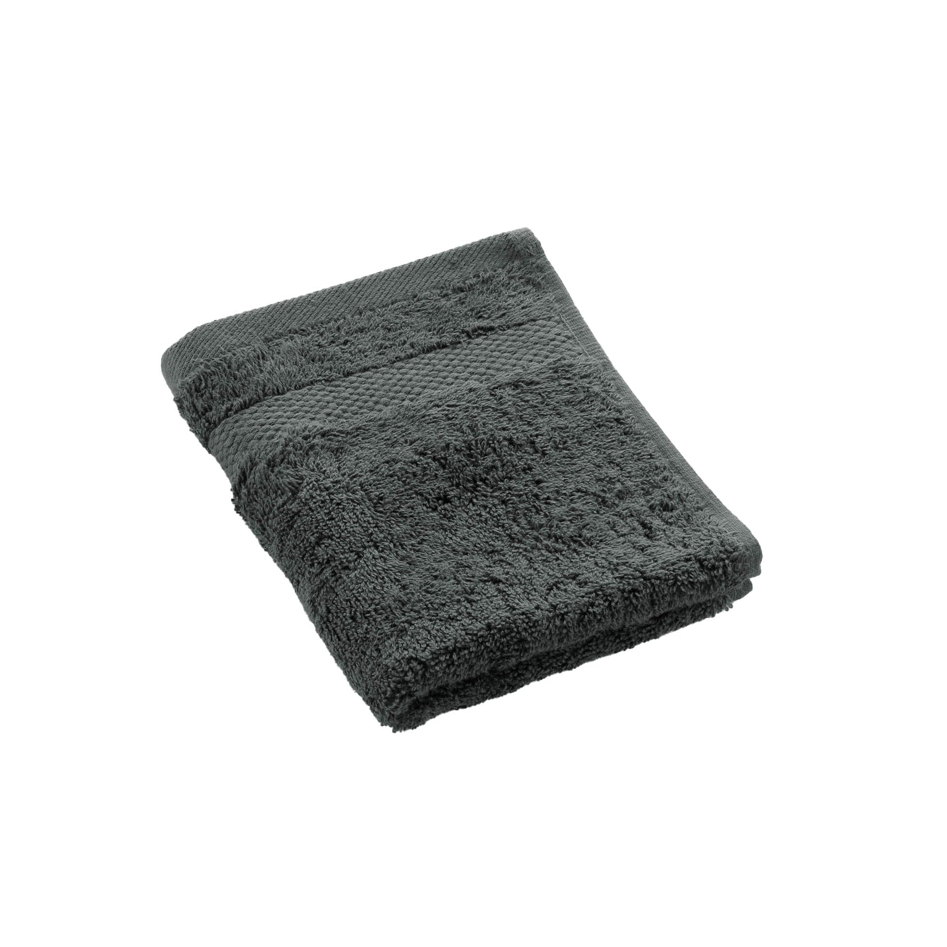 Douceur d'Intérieur, Elegance Guest Towel (30 x 50 cm) Anthracite 100% Cotton Plain