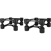 IsoAcoustics Aperta Series Isolation Speaker Stands with Tilt Adjustment: Aperta (6.1" x 7.5") Black Pair