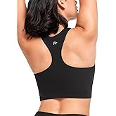 Yvette Longline Yoga Bras Gym Top for Women Sports Bra Racerback Workout with Removable Pads