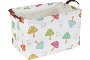 CLOCOR Rectangular Storage Basket,Waterproof Gift Basket,Room Decor(Mushroom)