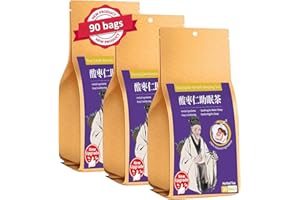 BAIHUATANG Good Night Sleep Tea sleepytime Sour Jujube Kernels Poria Cocos (3 Pack/90 Bags) Good Night Herbal Tea with jujube tea Mulberry Goji Berry Barley, Caffeine Free Soothes Rest Wellness 酸枣仁茯苓助眠茶 安神助眠 晚安睡眠茶