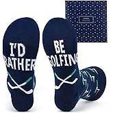 EASYCHIC Funny Golf Socks for Men, Novelty Crew Socks Size 8-12, Golf Gifts for Men, Humorous Golfer Presents