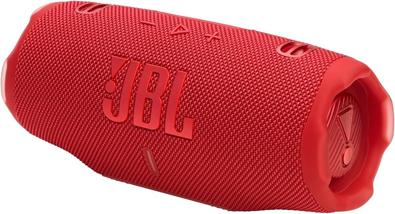 Charge 6, coluna Bluetooth portátil sem fios, bateria 28h, resistência à água IP68, à prova de pó e quedas, Pro Sound com AI Sound Boost, compatível com Auracast, vermelho — foto 3 de 8
