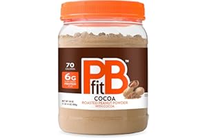 PBfit 30 Ounce Peanut Butter Powder Chocolate Flavor, Cocoa Powdered Peanut Butter Spread From Real Roasted Peanuts and Cocoa, 6g of Protein 7% DV, Gluten-Free, 70 calories, 88% less fat (Pack of 1)