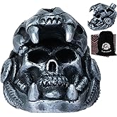 Aztec Death Whistle - Skull Quetzalcoatl Design | 125+ dB Screaming War Whistle for Historical Reenactments, Halloween Scares & Collectors