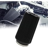RYANSTAR Universal Air Filter 3/3.5/4 Inch High Flow Cone Washable Cleaner | Closed-top round tapered air filter with washable design, improves airflow, compatible with cars and motorcycles.