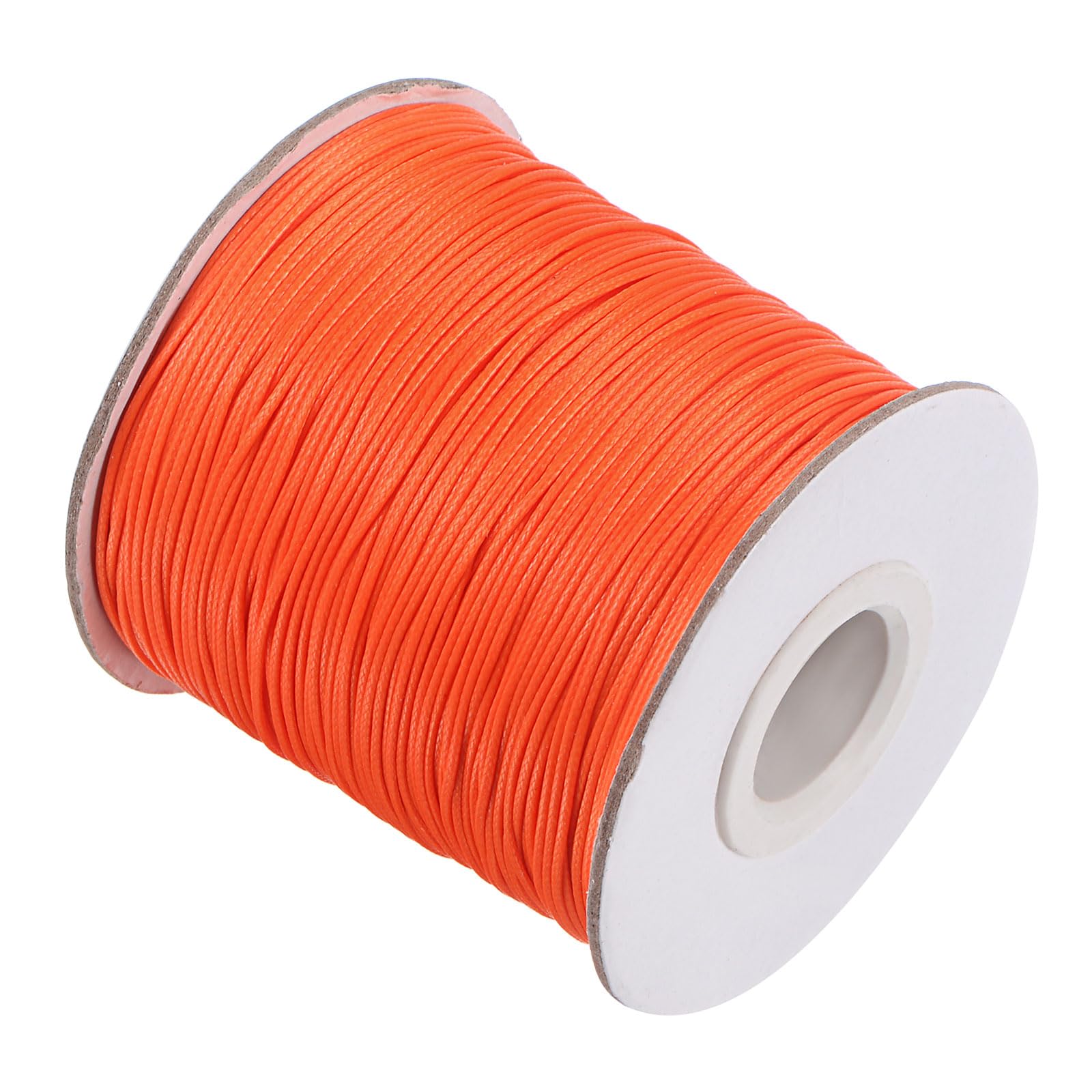 CoCud Waxed Polyester String Cord, 173 Yards 159m Length 0.5mm Dia, Soft Smooth Beading Thread Orange - (Applications: for DIY Craft)