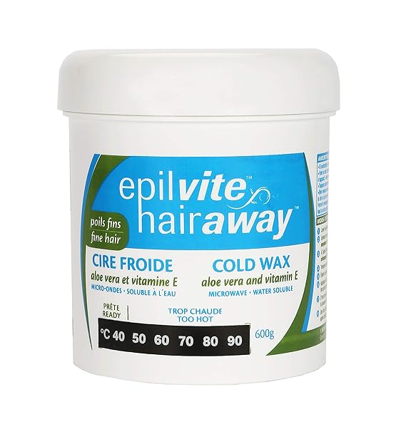 Amazon Com Epil Vite Hair Away Cold Wax Aloe Vera And Vitamin E For Fine Hair 600 Grams Beauty