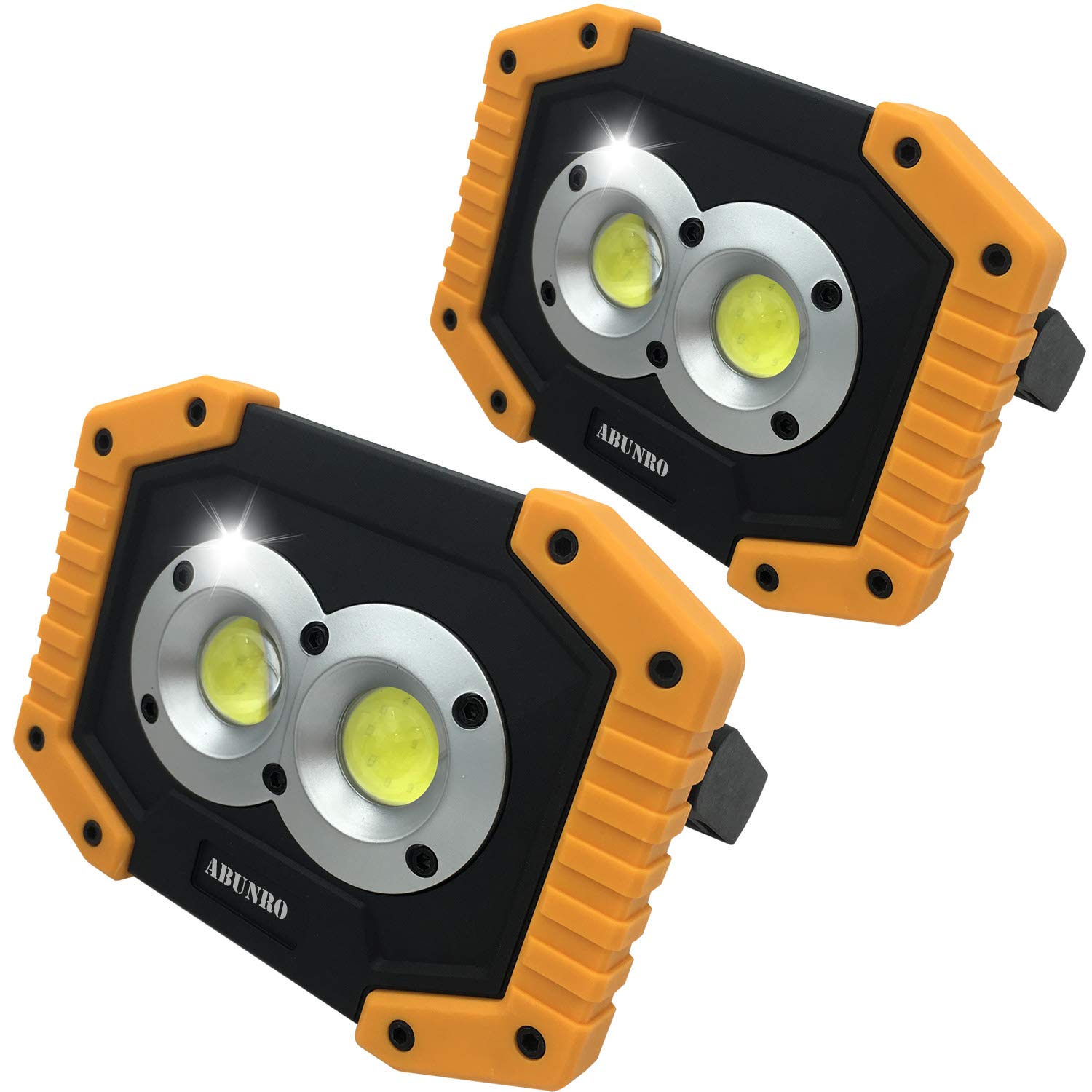 2pcs Work Light,30W Rechargeable Floodlight Work Light 1500Lm Floodlight Waterproof Outdoor Work Lamp with 3 Modes for Camping Car Repairing Hiking