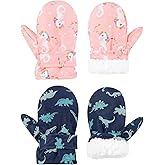 American Trends Toddler Mittens Warm Kids Lined Fleece Gloves Winter Ski Gloves Snow Waterproof Mittens for Baby Boys Girls