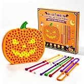 Halloween Fidget Toys Pumpkin Sensory Activity Board for Kids | Sensory Toys for Kids with Autism,Motor Skills Toy, Halloween Party Favors, Boo Basket Stuffers, Classroom Prizes Travel Toys