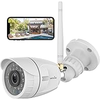 Outdoor Security Camera, Wansview 1080P Wireless WiFi Home Surveillance Waterproof Camera with Night Vision, Motion Detection, Remote Access, Compatible with Alexa-W4