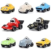 Elementoy 8-Pack Alloy Press to Go Toy Cars, Die-cast Collectible Model Race Cars, Birthday Christmas Holiday Party Gift for Kids 3+, Adults, and Collectors, Multi-Color (Cars #1 to #8)