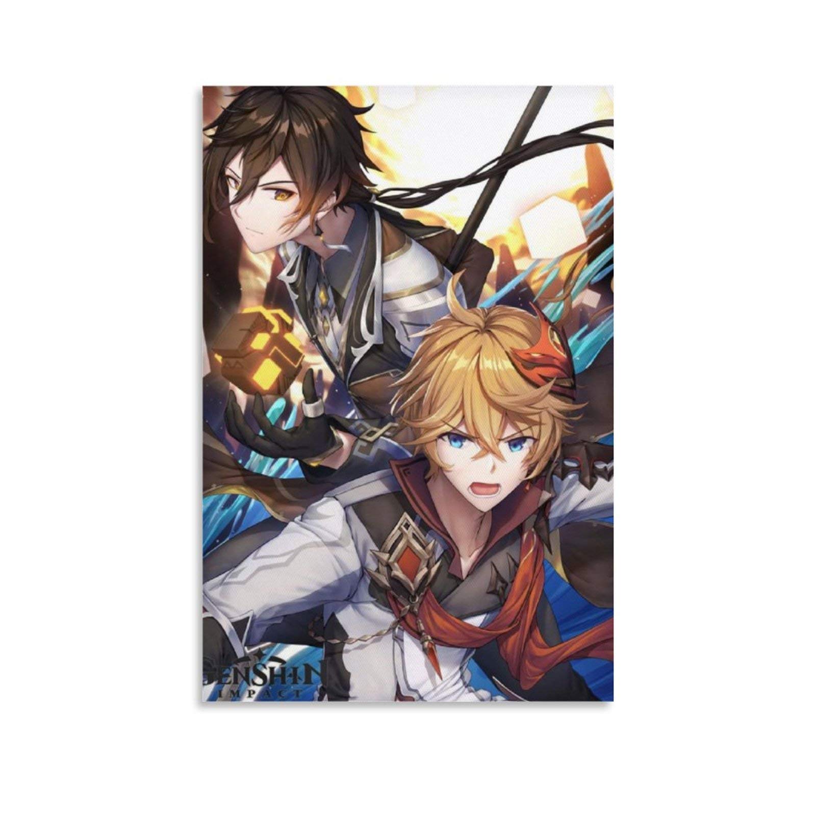 Zhongli Childe Genshin Poster Decorative Painting Canvas Wall Art Living Room Posters Bedroom Painti