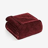 Casa Platino Fleece Blanket King Size – 300 GSM Dark Red Fleece Throw for Bed or Couch – Soft Cozy Warm Winter Blanket for Bed, Fuzzy Plush Elegant for Men & Women - 108x90 Inch