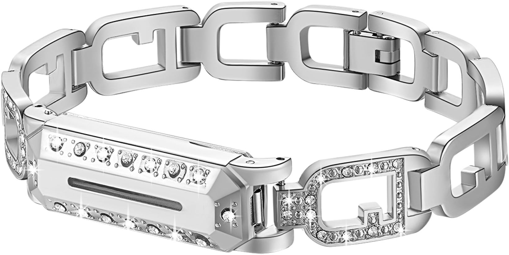 Gocybei Replacement Band Compatible for Fitbit Flex 2, Classy Wristband Metal Accessory Bands Compatible for Fitbit Flex 2/ Fitbit Flex 2 Band