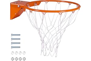 GoSports Regulation 18" Steel Basketball Rim - Choose from Fixed or Breakaway - Use for Replacement or Garage Mount