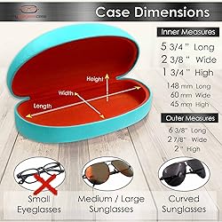 MyEyeglassCase - Hard Sunglasses Case in Turquoise