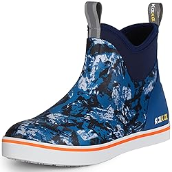 Kalkal Men's Deck Boots, Waterproof Fishing Rain