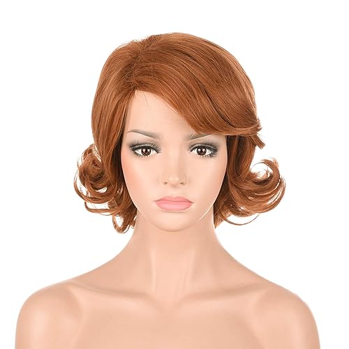 morvally Women's Short Glamour Retro Synthetic Hair Wigs for
