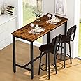 5 Pieces Dining Table Set / Industrial Counter Height Pub Table with 4 Chairs,4-person Dining Kitchen Table Set - - 35978153