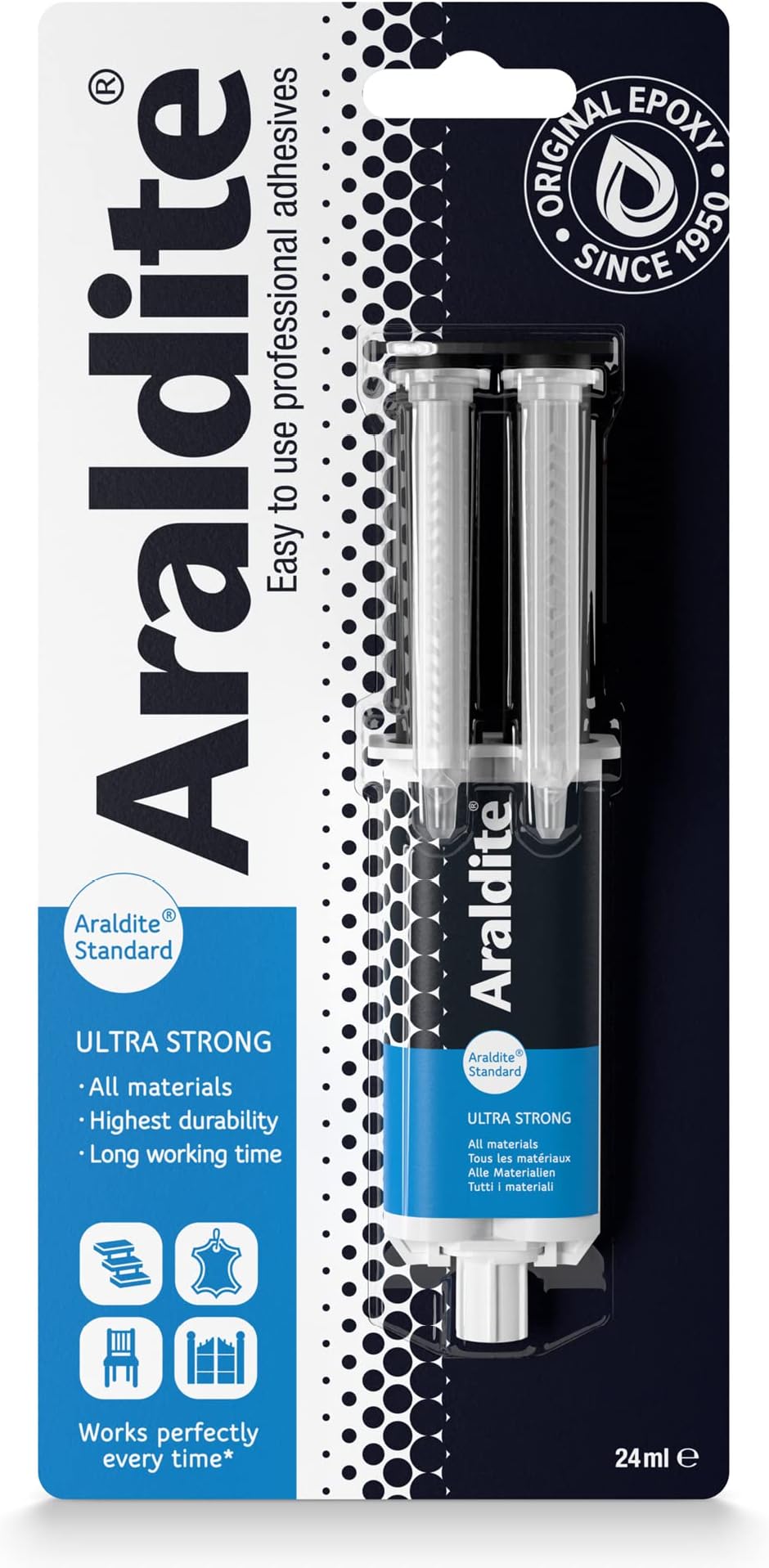 Araldite ARA-400003 24 ml Standard Syringe Epoxy Resin & Hardener