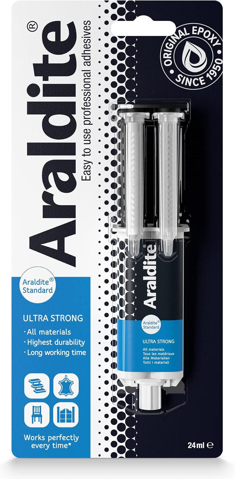 Araldite ARA-400003 24 ml Standard Syringe Epoxy Resin & Hardener