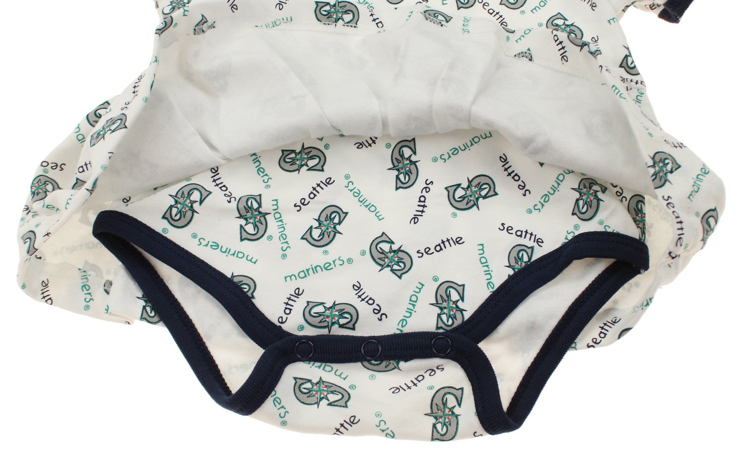 Mighty Mac Seattle Mariners MLB Baby Girls Infant Dress with Headband Set, White