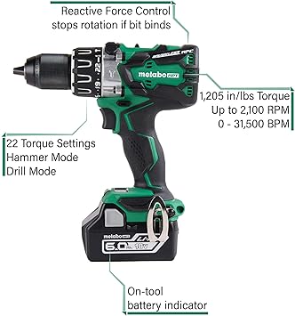 Metabo HPT DV18DBL2 Power Hammer Drills product image 2