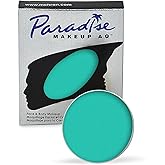 Mehron Makeup Paradise Makeup AQ Refill Size | Stage & Screen, Face & Body Painting, Beauty, Cosplay, and Halloween | Water Activated Face Paint, Body Paint .25 oz (7 ml) (Teal)