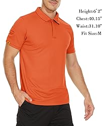V VALANCH Short Sleeve Polo Shirts for Men Moisture