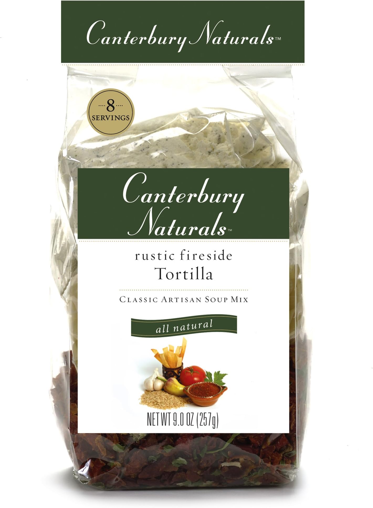 Canterbury Naturals Rustic Fireside Tortilla Classic Artisan Soup Mix, 9.0-Ounce Bags (Pack of 6)