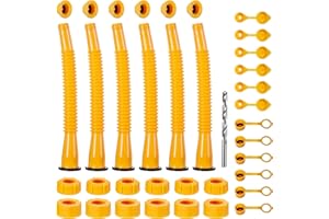 FOANRIY Long Gas Can Spout Replacement, Our replacement spout features a 10.2in extended nozzle (2in longer than standard). Gas can nozzle (6 kit-Yellow) for 1/2/5/10 gal oil cans