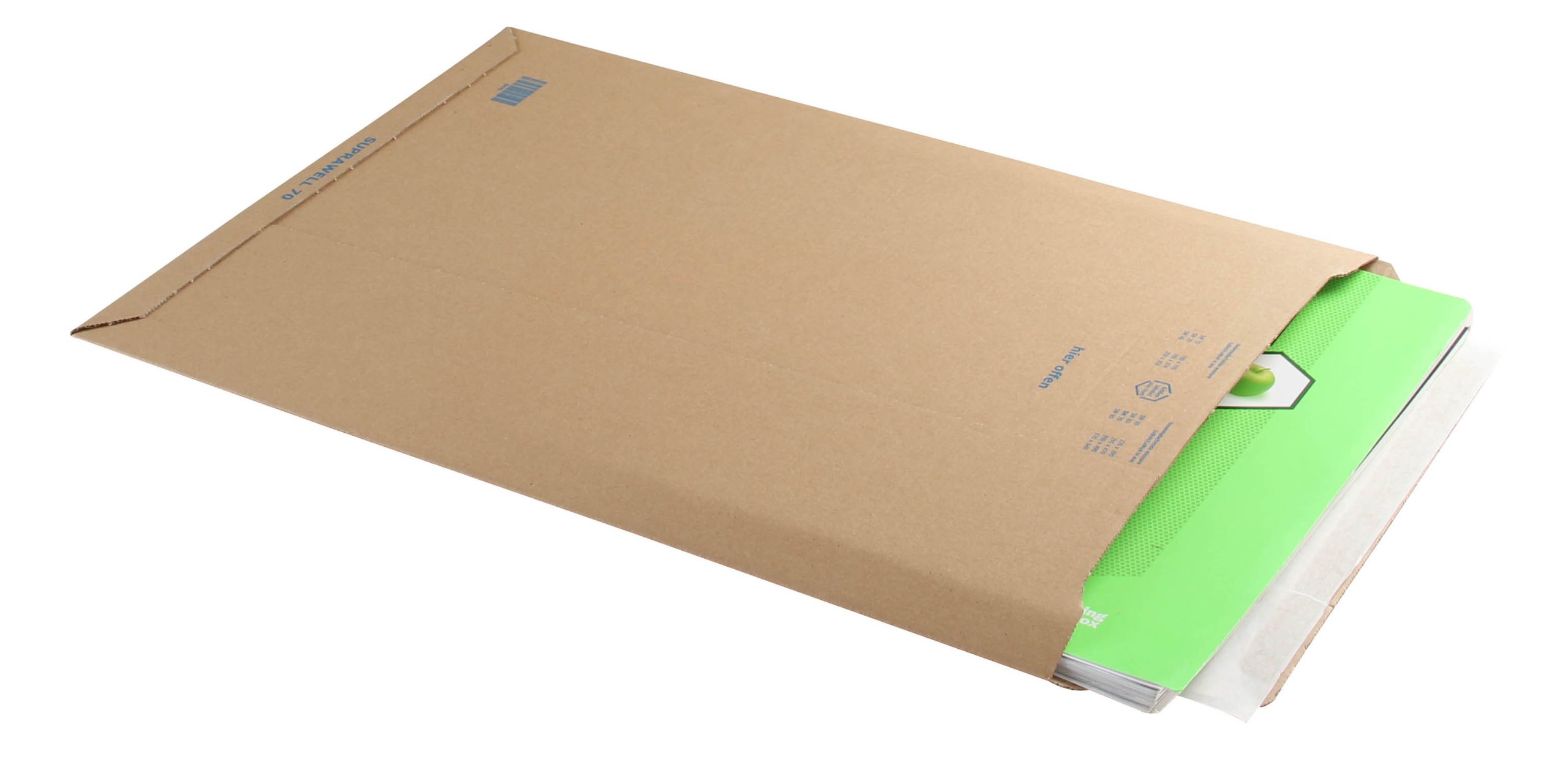 Blake Purely Packaging 280 x 200 mm Corrugated Envelopes Plastic Free Recycled Peel & Seal Tamper Evident (PCE19) Brown Kraft - Pack of 100