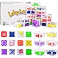 GOLDGE 24 Pcs Balance IQ Maze Game Toy Set - Mini 3D Brain Maze Puzzle Cubes in a Box. Fun Party Favor Games and Ideal Prizes for Kids and Adults (24 Pcs)