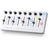 Vangoa Wireless MIDI Controller Mixer, USB MIDI Keyboard for PC &amp; Mac | Portable design. 43 backlit buttons, 8 channel faders with LED, 8 assignable endless knobs, ideal for DAW control