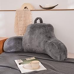 NTBED Reading Pillow Faux Fur Bed Wedge Backrest