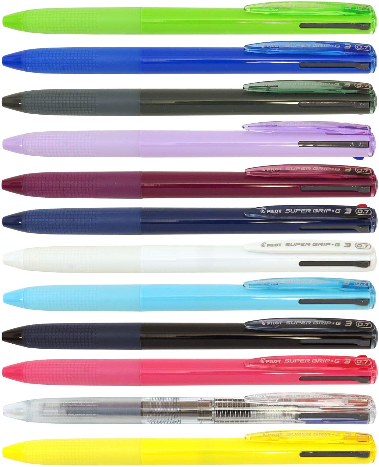 Amazon 多色ボールペンノック式 スーパーグリップg3 07mm 油性 黒 赤 青 ブラック軸 Bksg 多色ボールペン 文房具 オフィス用品
