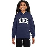 Nike Sportswear Club Fleece Big Kids' Hoodie (HJ3156-410, Midnight Navy/White) Size Medium