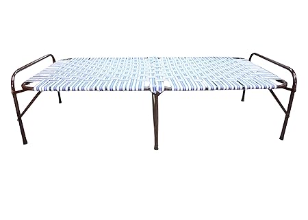Royal Interiors Royal Wrought Iron Interiors Single Size Folding Bed, 72x36x21-inch (Blue)